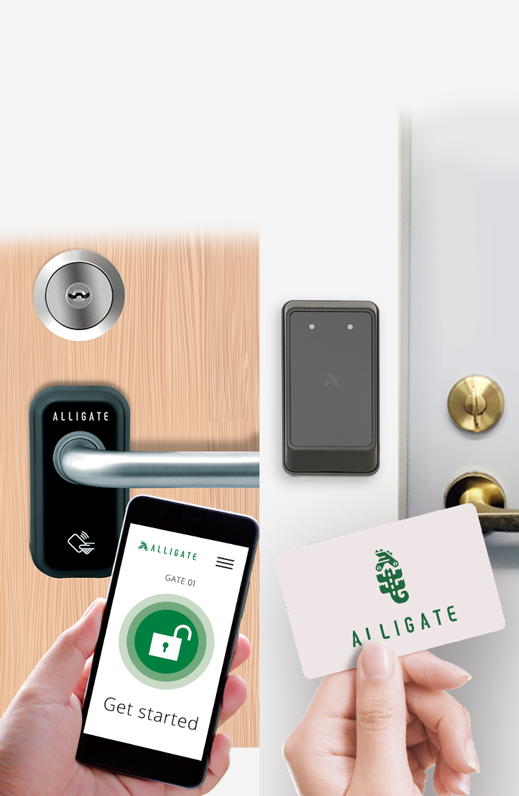 スマホ・カードでオフィスセキュリティ クラウド型の入退室管理サービス